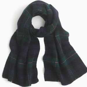 J crew Italian Wool-Blend Scarf in Classic Plaid